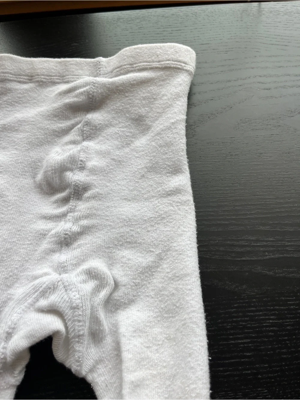 Girls Off White Knit Tights Size 7-10 Stretch Full Length Stockings
